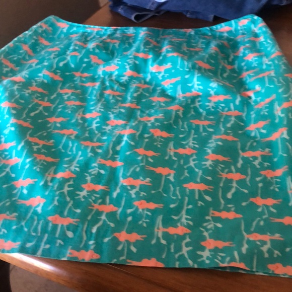 Lilly Pulitzer vintage midi zip up skirt White Label size 8 perfect - Picture 1 of 2